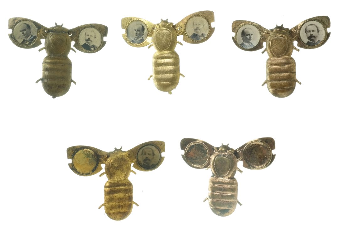 Wm. McKinley & G. Hobart - 1896 Mechanical Gold Bug (1 of 7)