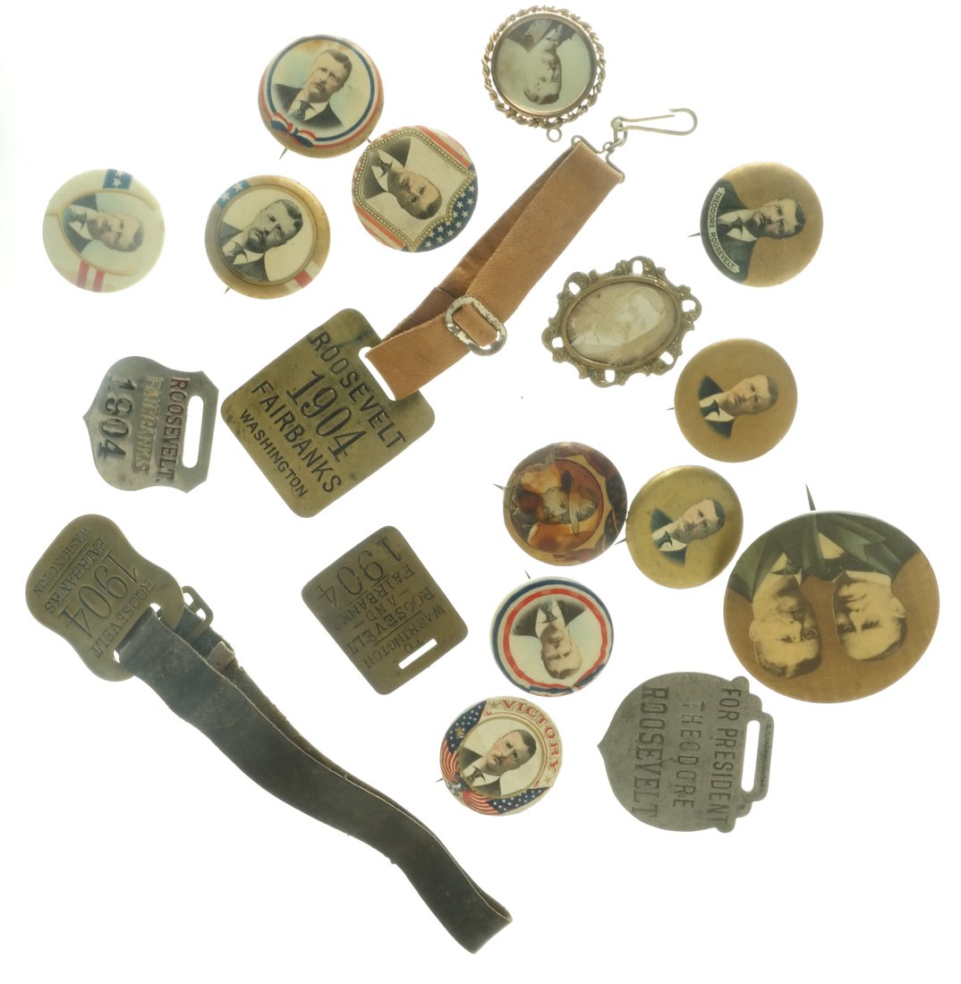 McKinley & Roosevelt - Seventeen 1900 Campaign Items (1 of 5)