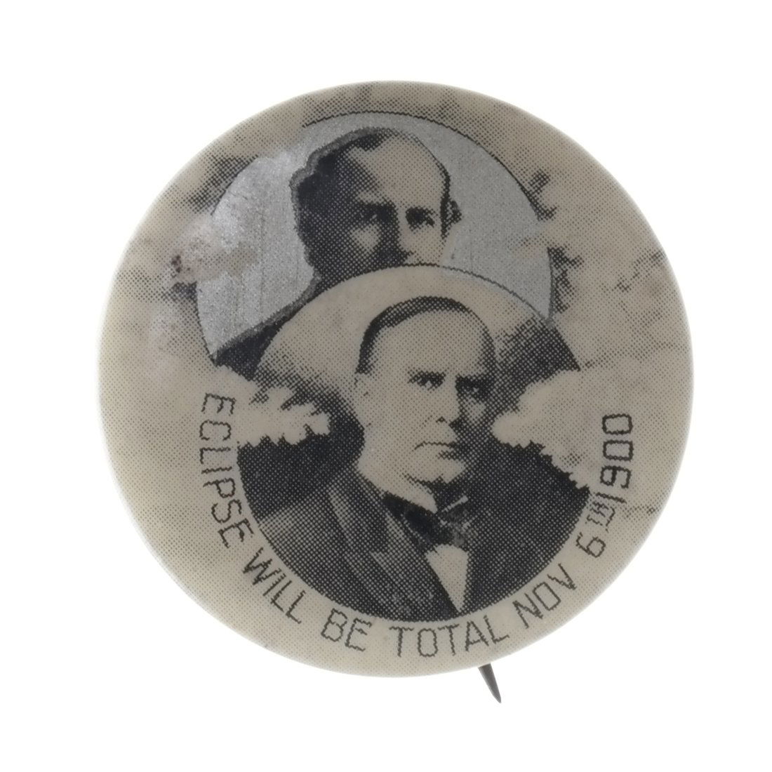 William McKinley - Rare 1900 "Eclipse" Button (1 of 2)