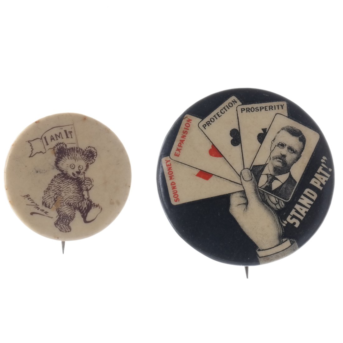 T. Roosevelt - Two 1904 Illustrated Celluloids (1 of 4)