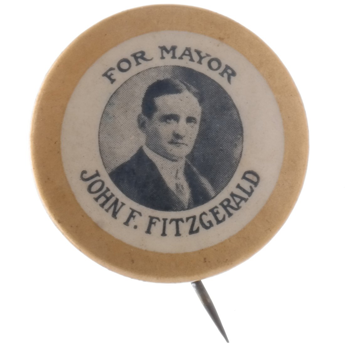 John F. Fitzgerald 1906  "For Mayor" Portrait Button (1 of 2)