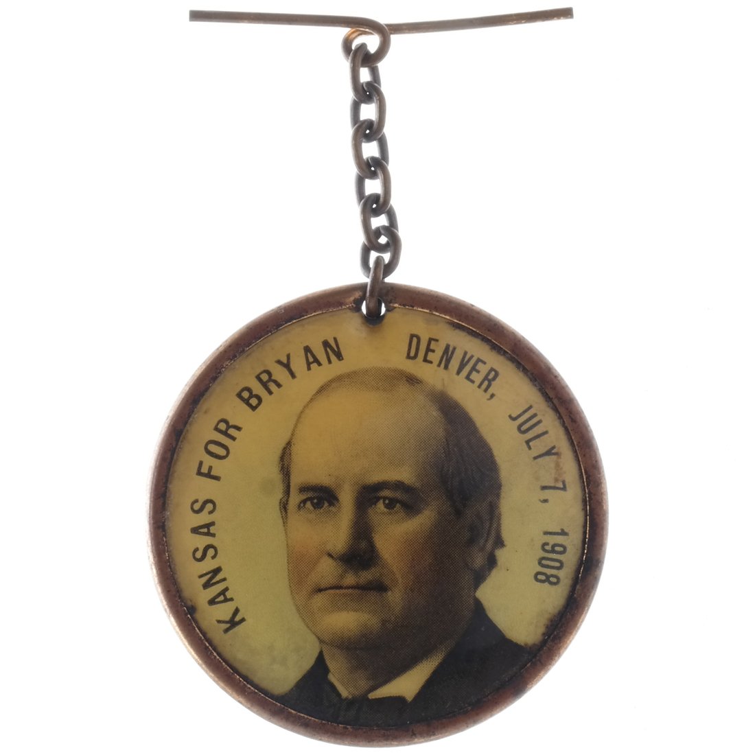 Wm. J. Bryan 1908 Double-Sided Delegate Badge (1 of 2)