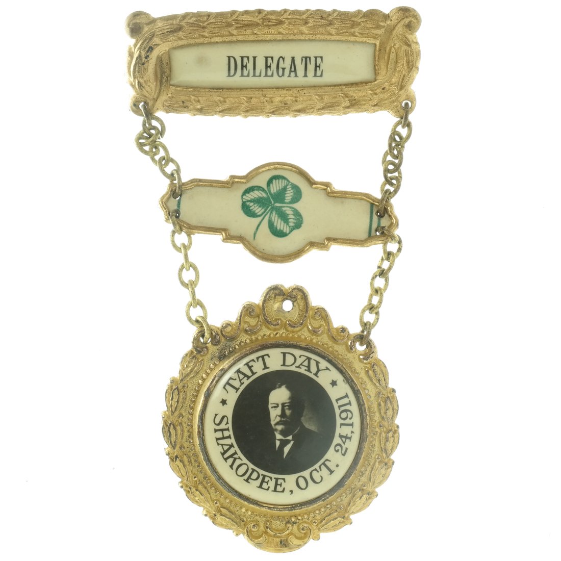 W. H. Taft 1911 Shakopee, Minnesota Visit Badge (1 of 2)