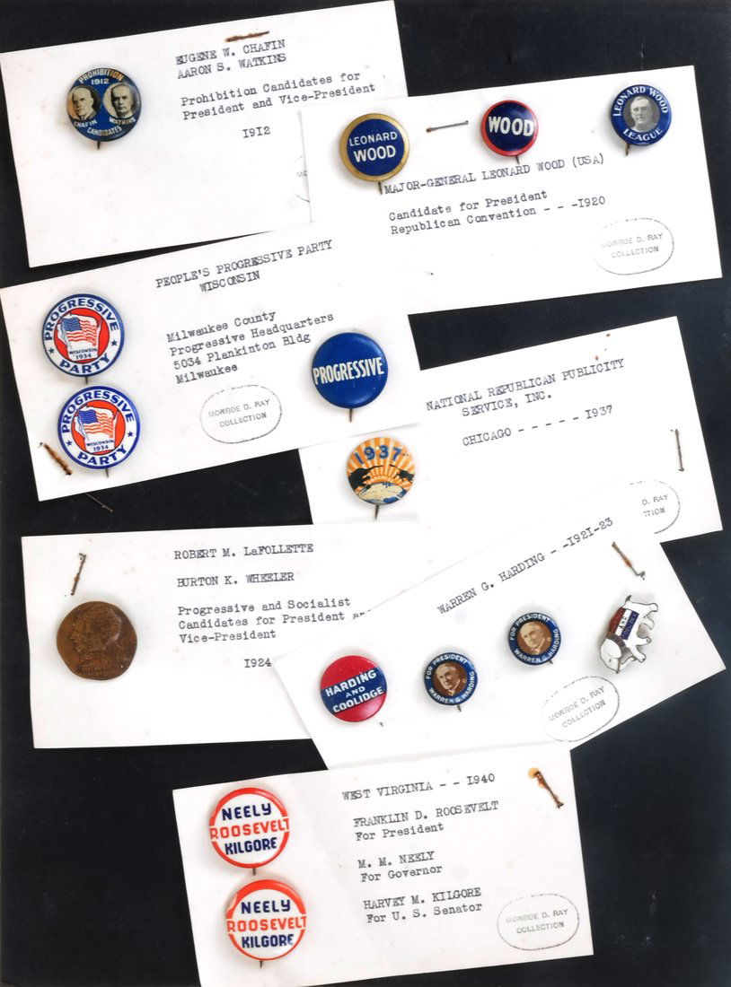 Party Campaign Buttons - 1912, 1920, 1924, 1937 & 1940 (1 of 6)
