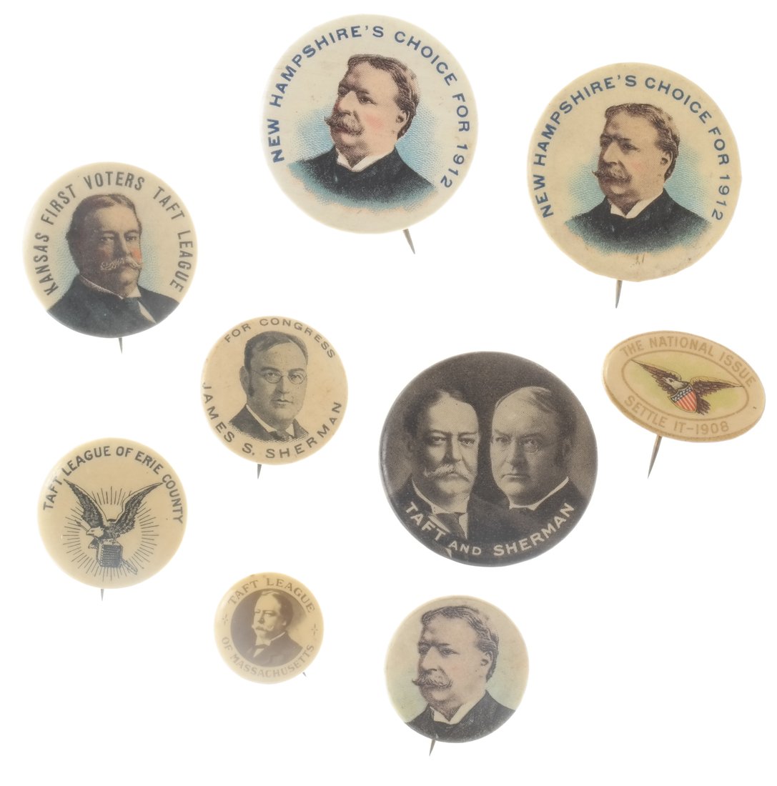 Taft & Sherman - Nine 1908 &1912 Celluloids (1 of 5)