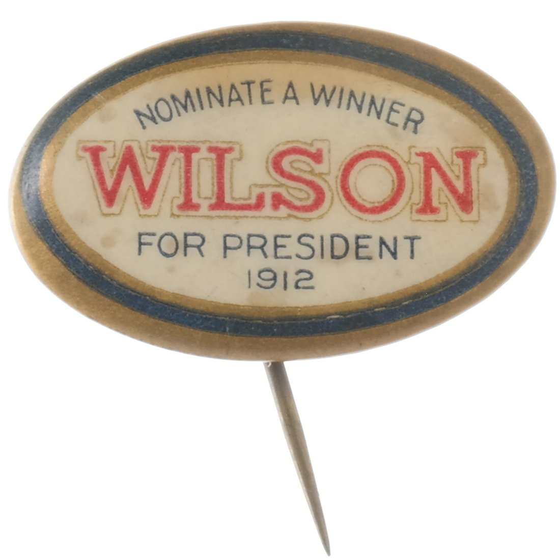 W. Wilson 1912 "Nominate a Winner" Oval Celluloid (1 of 2)