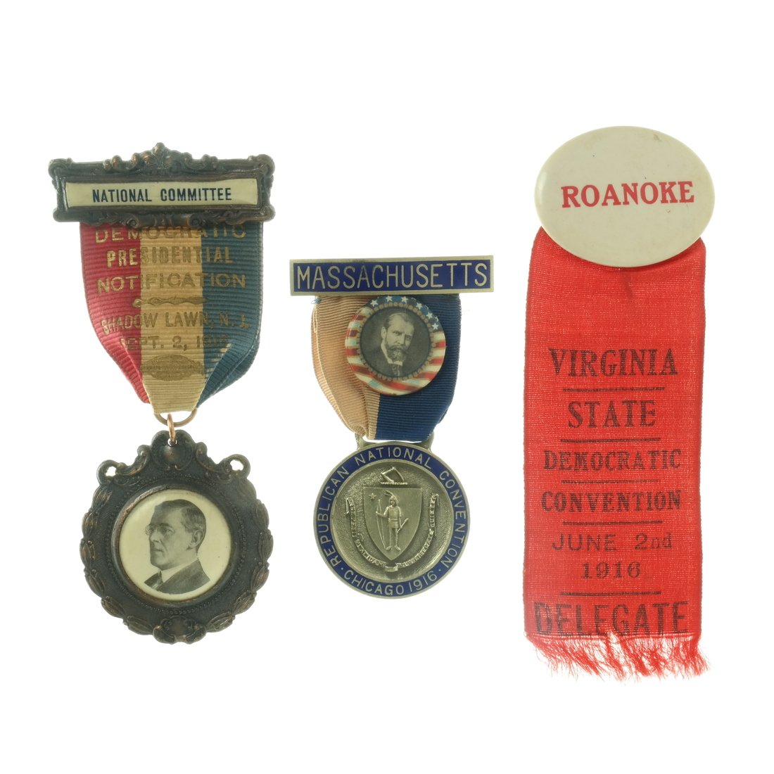 Three 1916 Convention Badges (1 of 5)