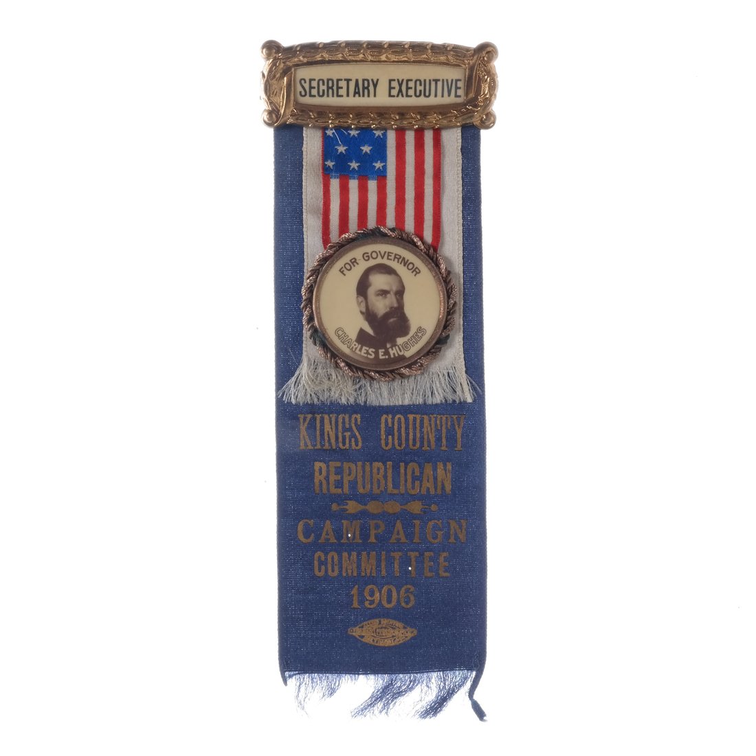 Charles E. Hughes 1906 Gubernatorial Campaign Ribbon (1 of 5)