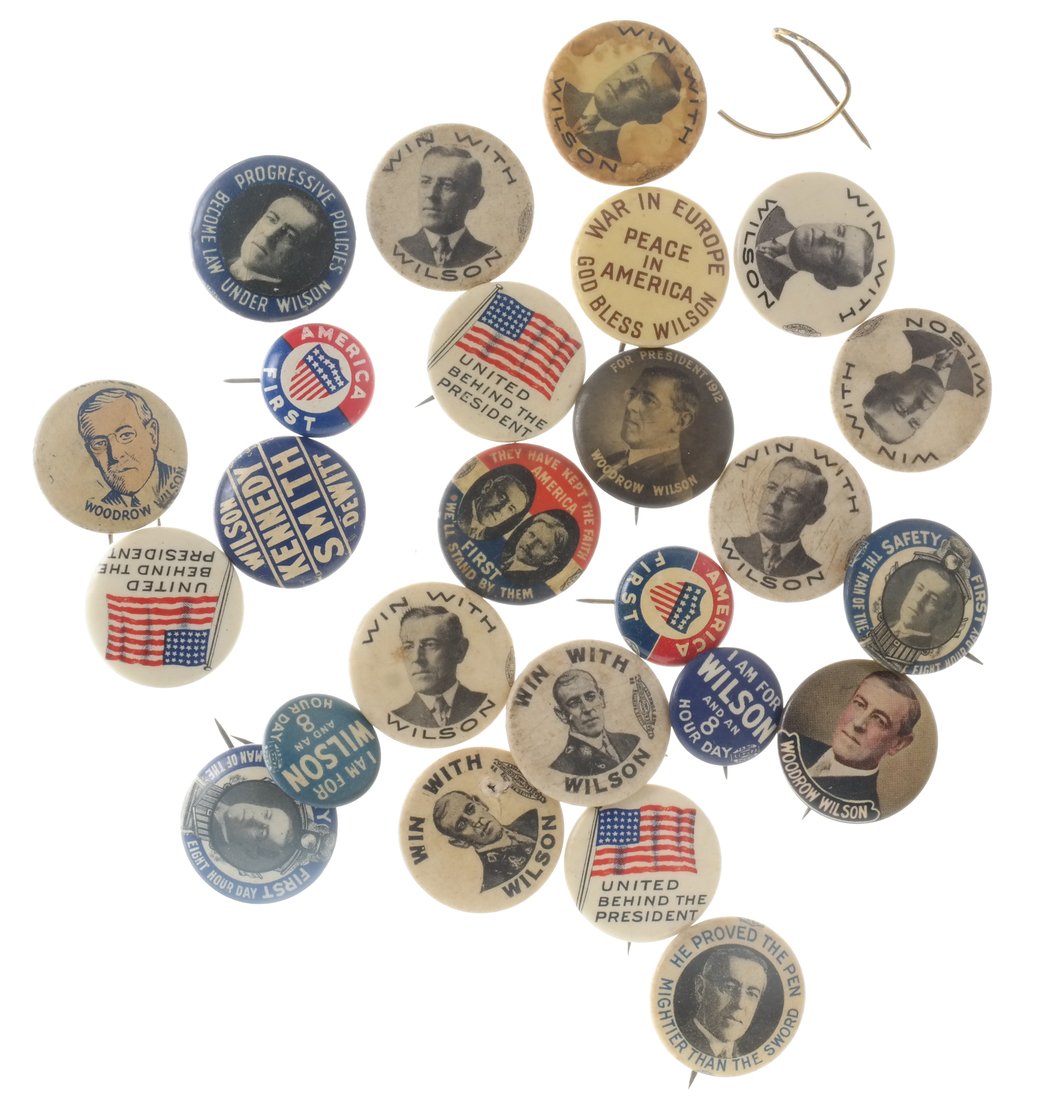 Woodrow Wilson - Large Group of Pinbacks (1 of 4)