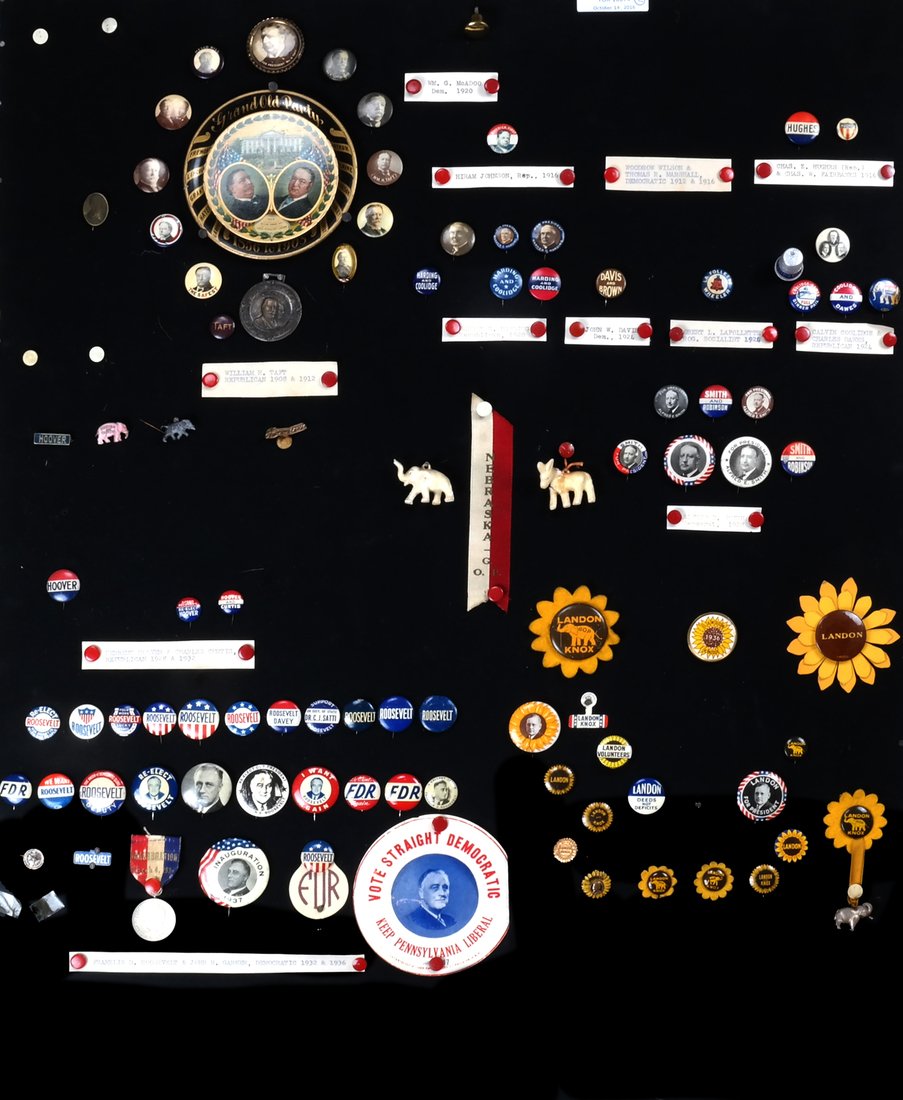 1908 Through 1936 Presidential Campaigns Display. (1 of 7)