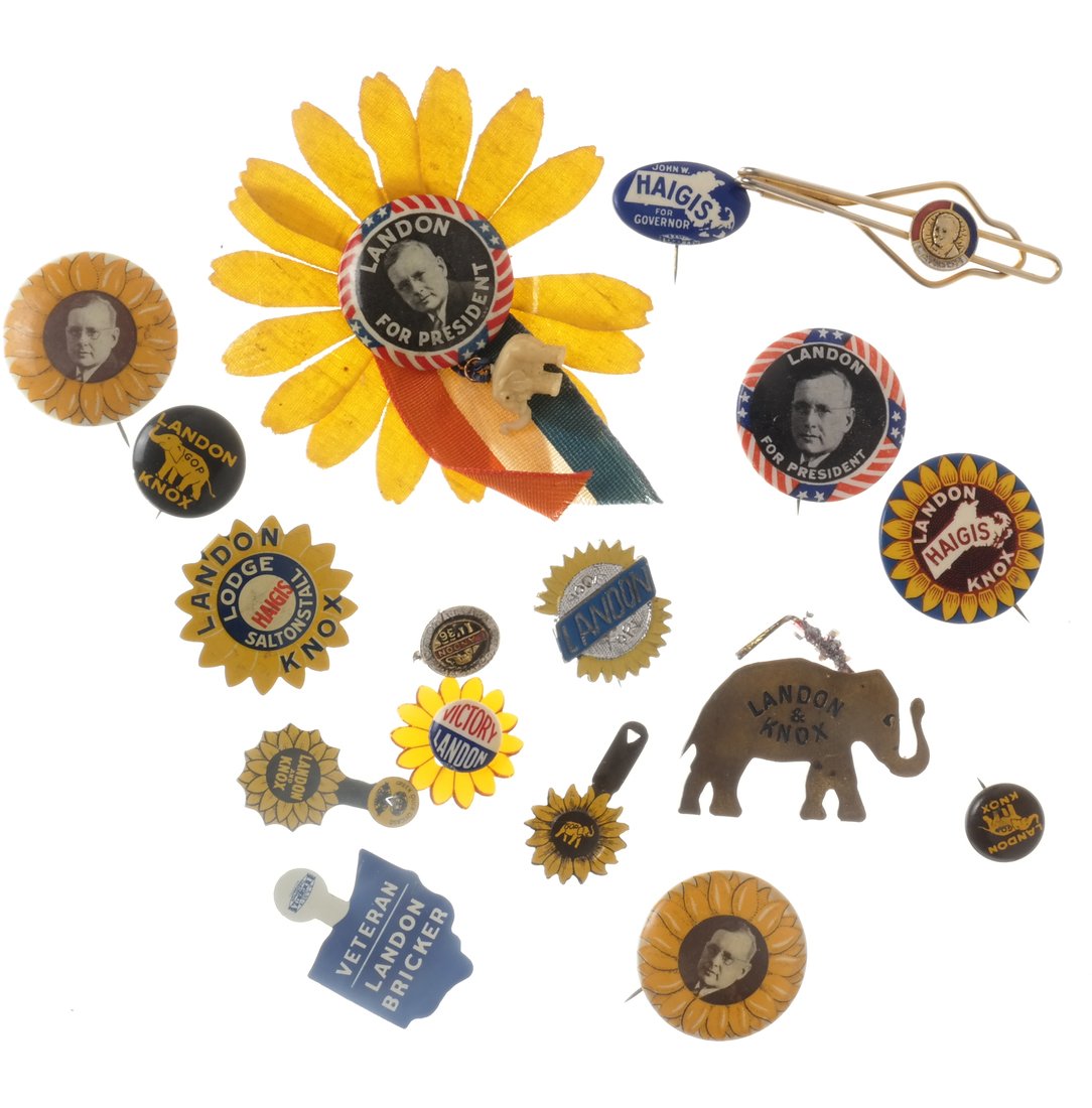 Alf Landon - Group of 1936 Items (1 of 5)