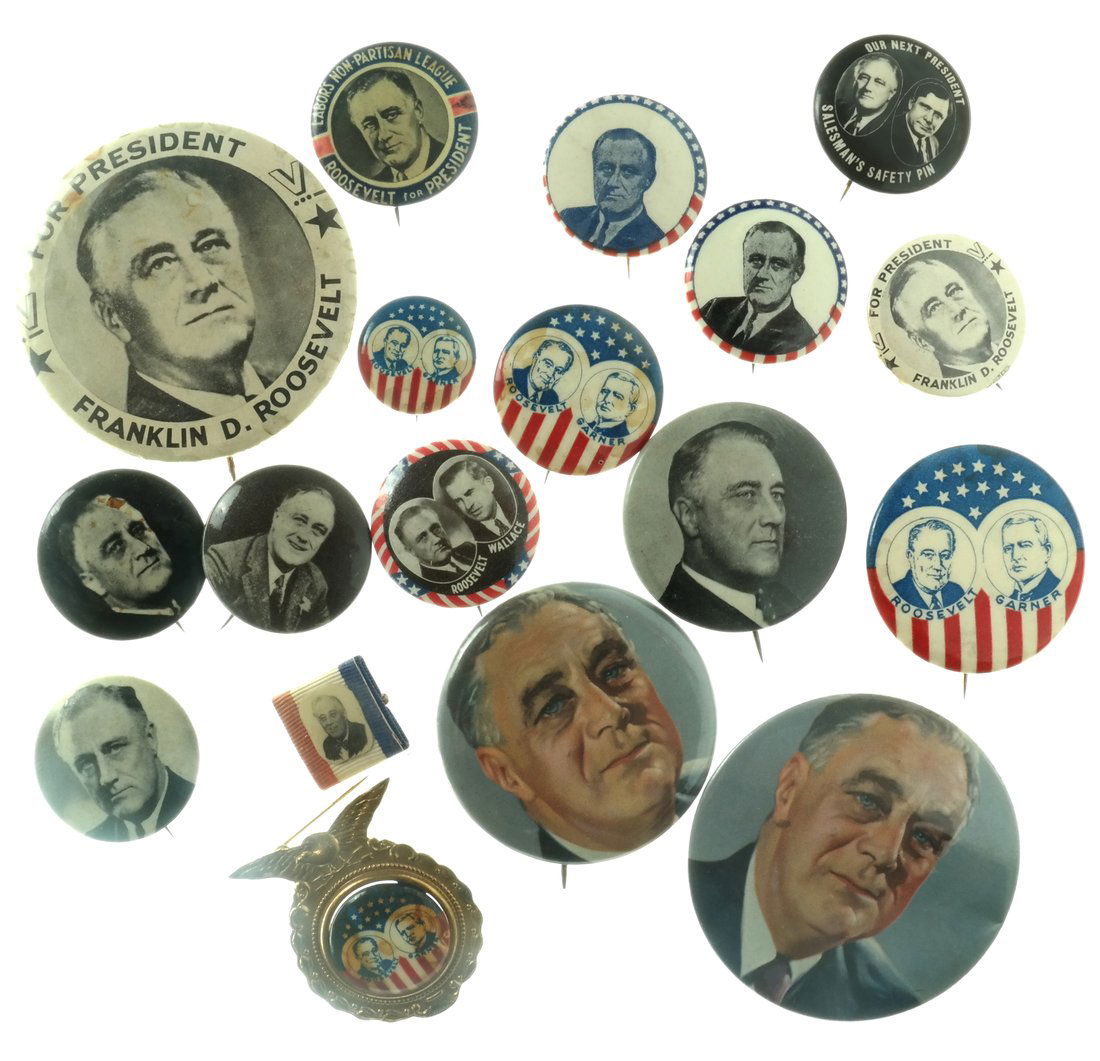 FDR - Nineteen Portrait Pinbacks (1 of 4)