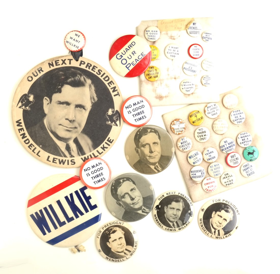 Wendell Willkie - Large Group of 1940 Items (1 of 8)