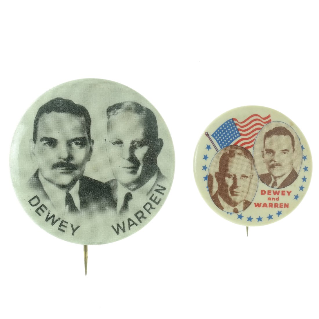 Dewey & Warren - Two Celluloid Jugates (1 of 4)