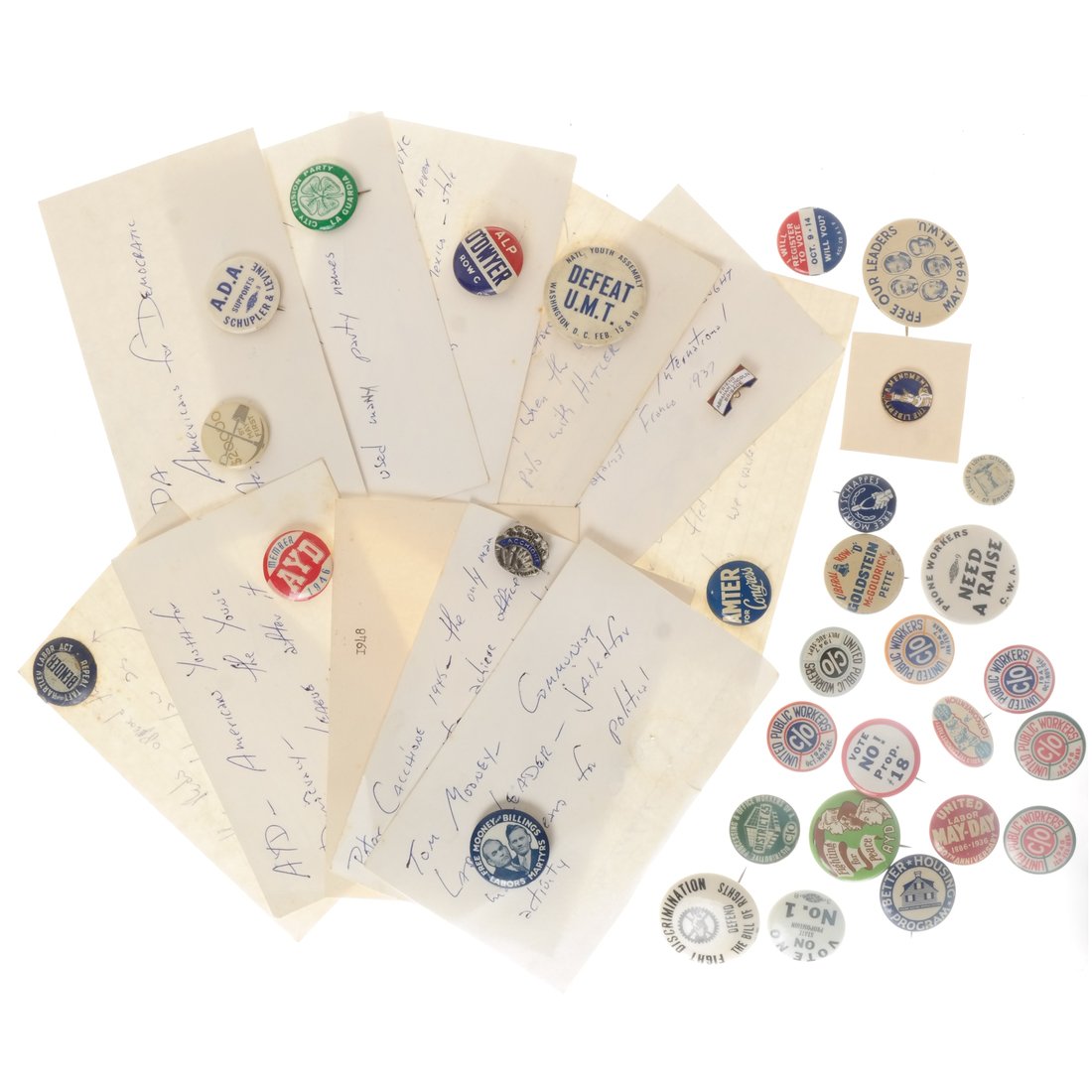 Assorted Union, Socialist, and Communist Buttons (1 of 6)