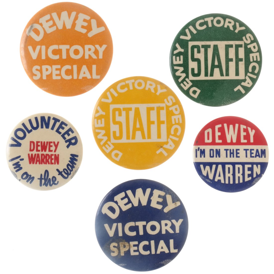 Thomas E. Dewey 1948 "Victory," "Staff," & "Team" (1 of 8)