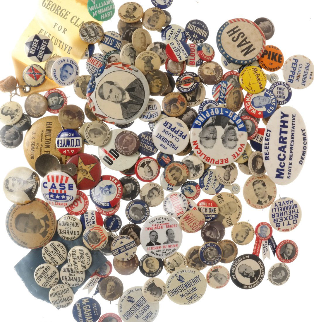 Large Group of Local Election Buttons (1 of 7)