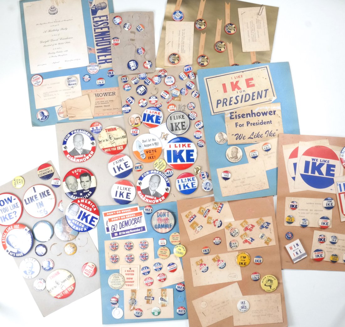Dwight D. Eisenhower - 1948 to 1956 Buttons & Others (1 of 7)
