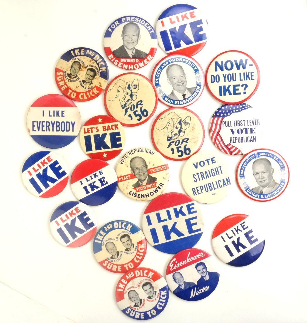 Dwight D. Eisenhower 1952 & 1956 Campaign Buttons (1 of 7)