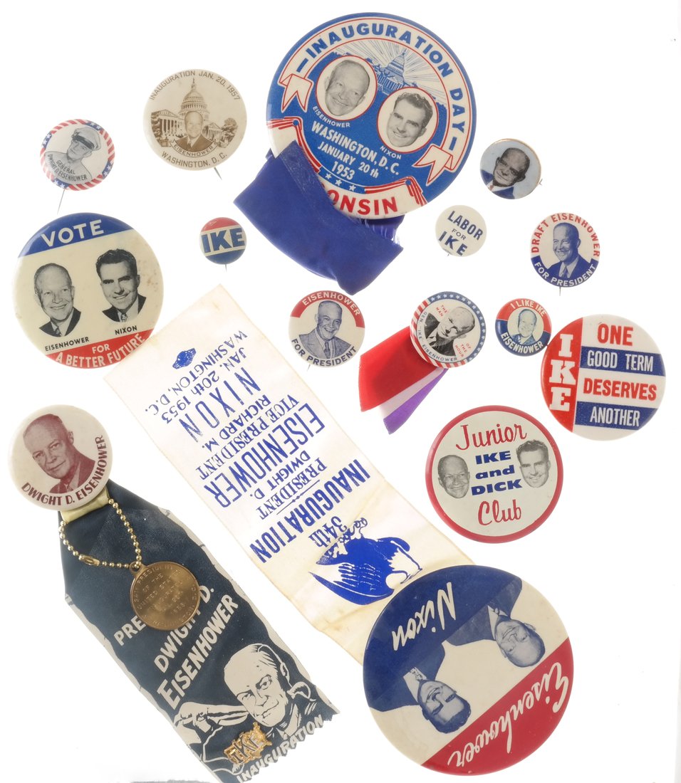 Eisenhower & Nixon - 1952 & 1956 Buttons (1 of 6)