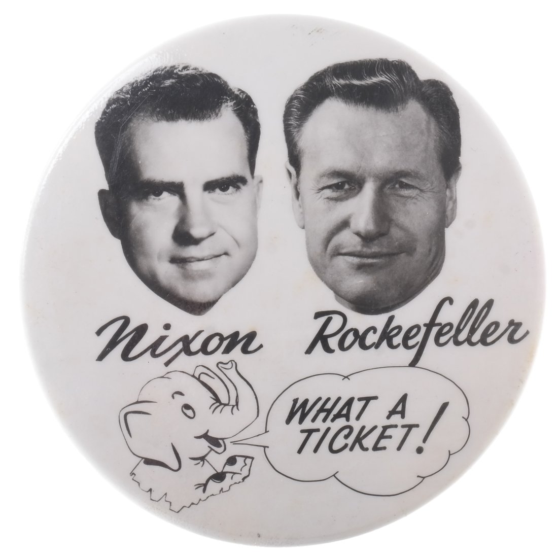 Nixon & Rockefeller 1960 Photographic Jugate Button (1 of 2)