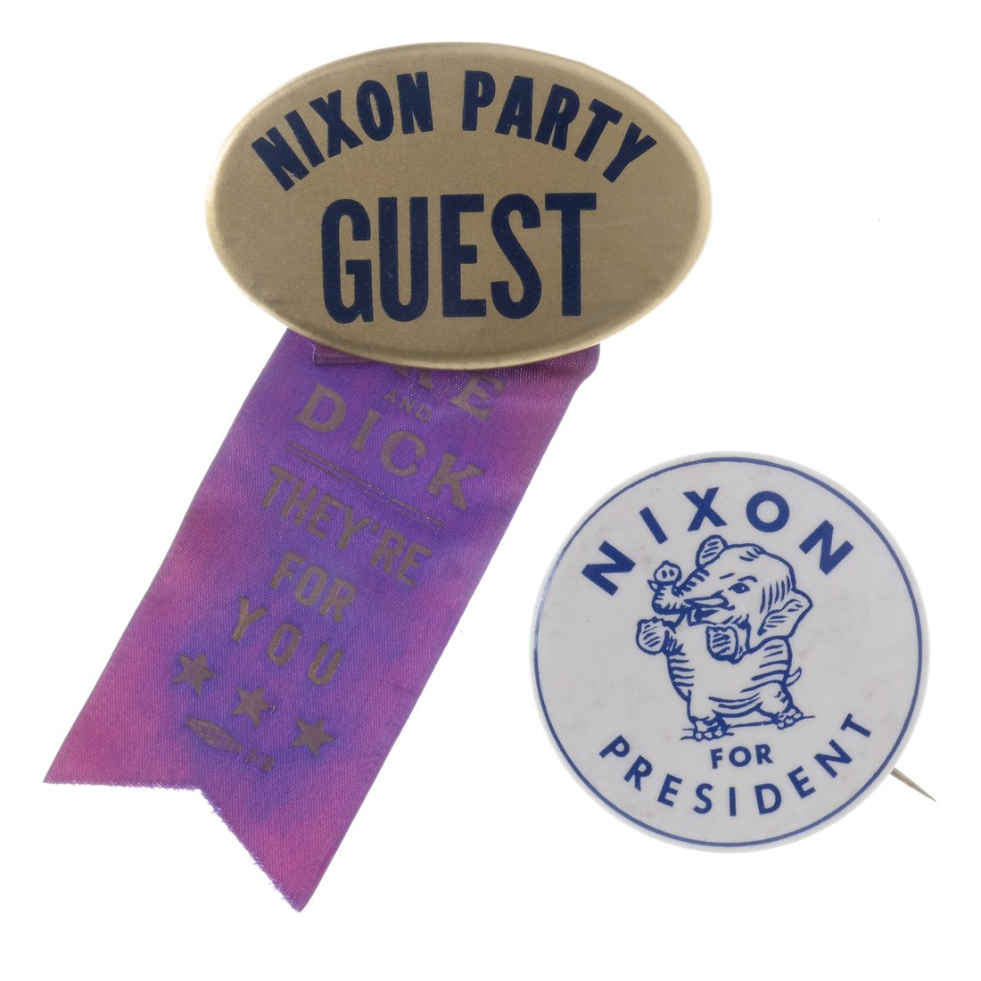 Richard Nixon - Two 1956 & 1960 Buttons (1 of 4)