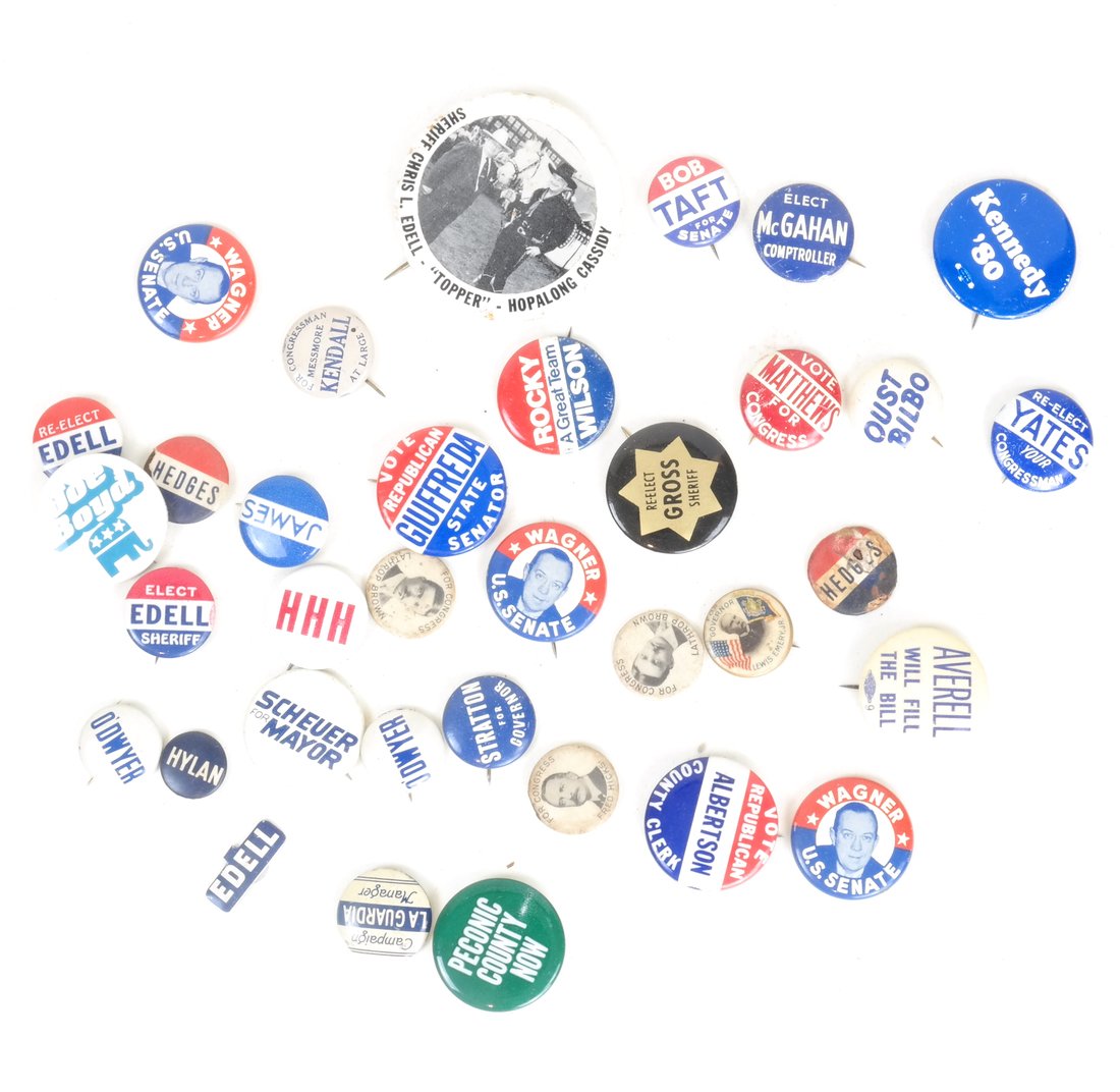 Assorted U.S. Federal, State, and Local Buttons (1 of 6)