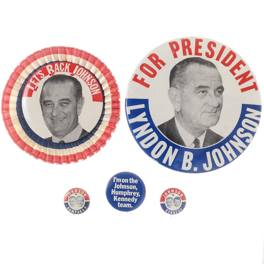 Lyndon. B. Johnson - Five 1964 Celluloids (1 of 7)