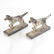 Four Painted Cast Iron Dogs - 9
