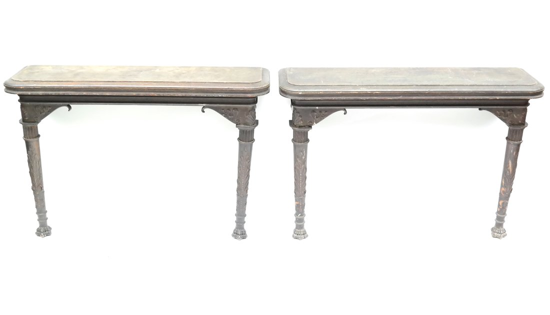 Pair of Empire Ebonized Consoles (1 of 8)