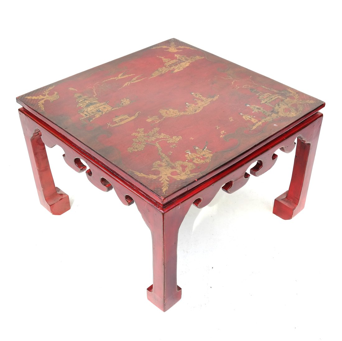 Chinoiserie Red Lacquer Low Table (1 of 10)