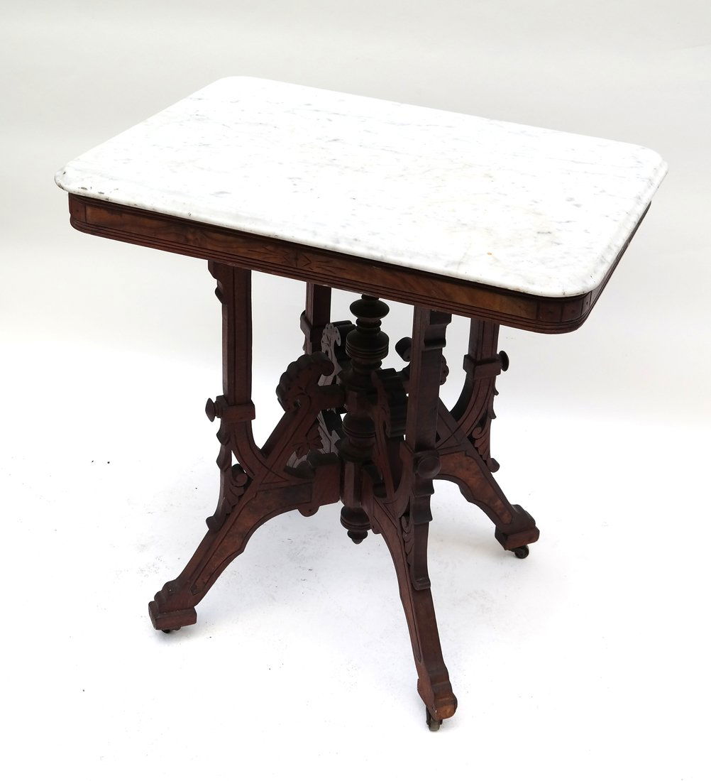 Eastlake Victorian Marble Top Table (1 of 8)