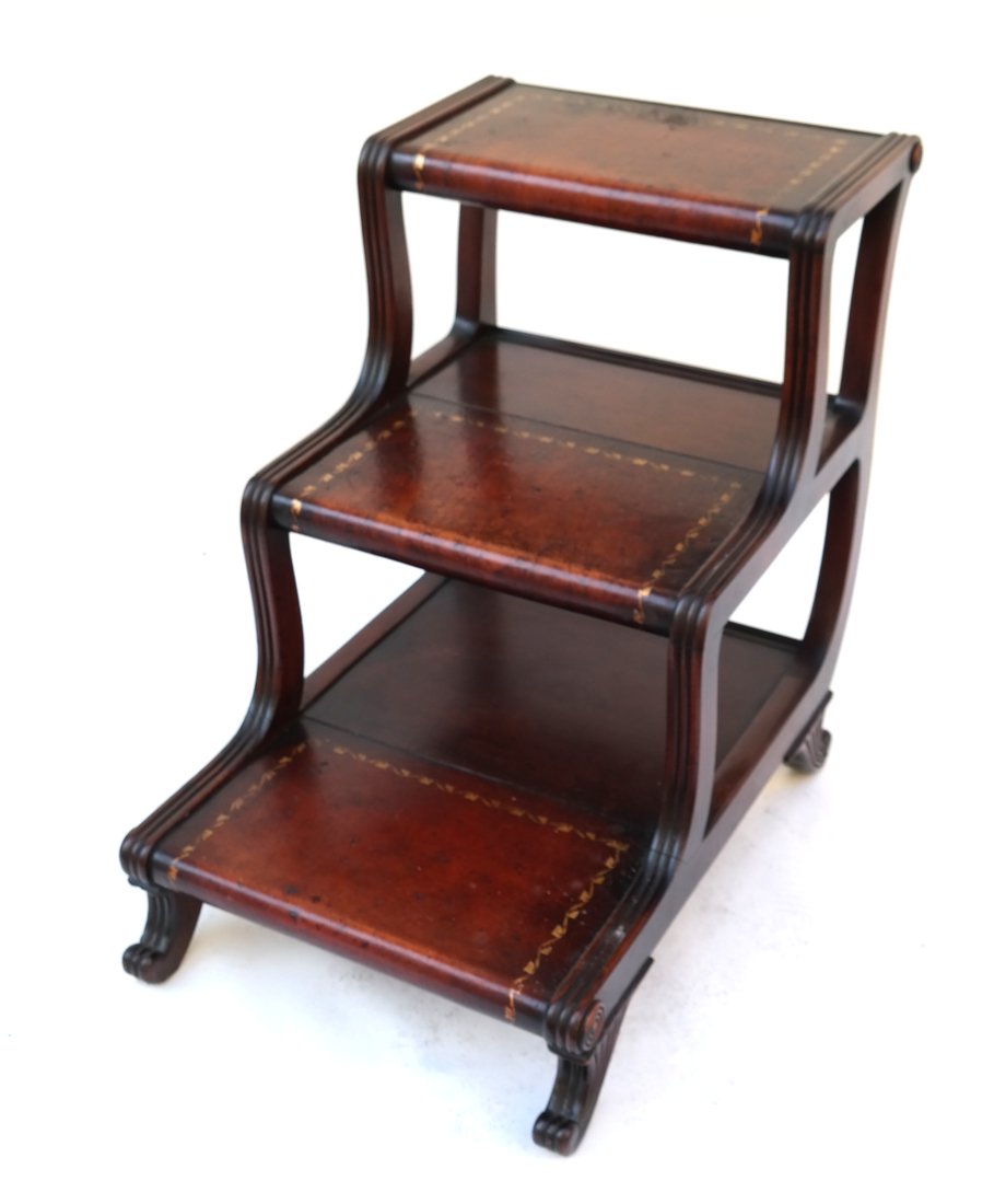 William IV Style Mahogany Library Steps (1 of 7)