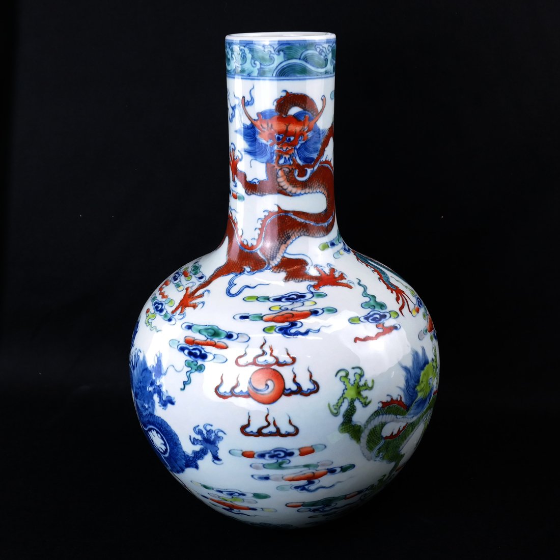 Chinese Famille Vert Porcelain Vase (1 of 7)