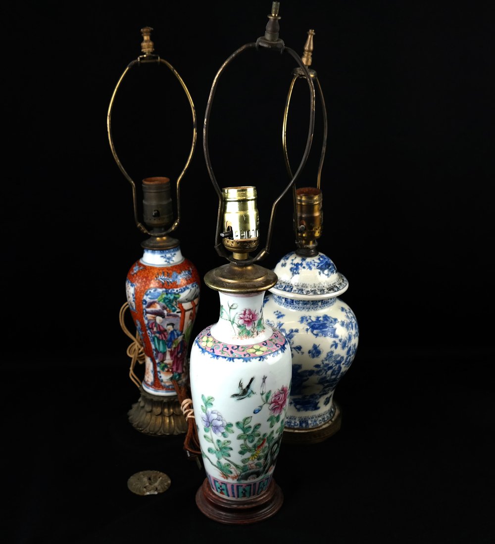 Two Chinese Porcelain Lamps and Another (1 of 10)
