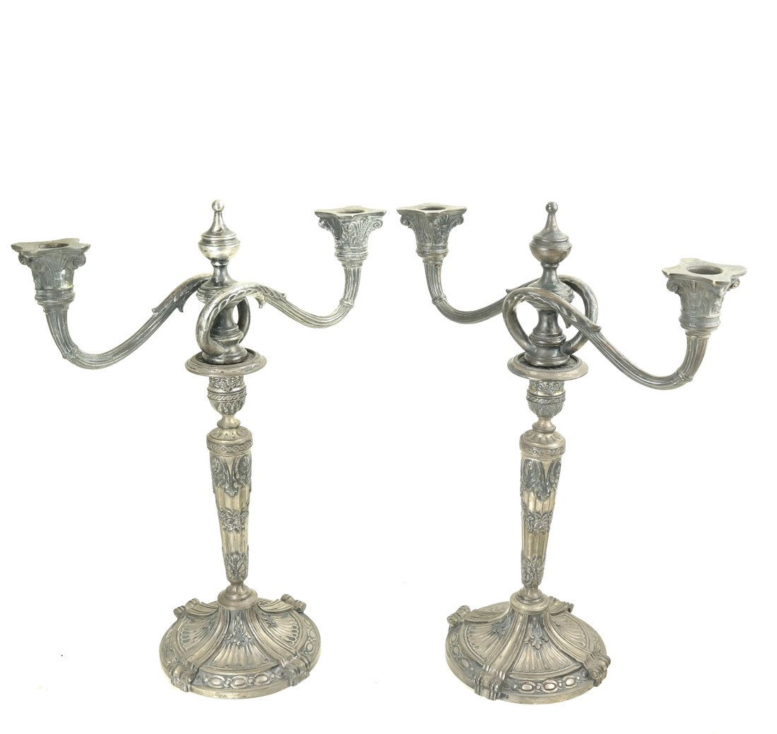 Pair Continental .800 Silver Candelabra (1 of 7)