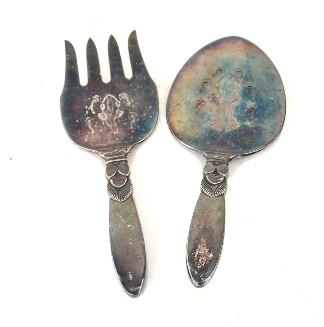 Two Danish Georg Jensen Sterling Servers (1 of 7)