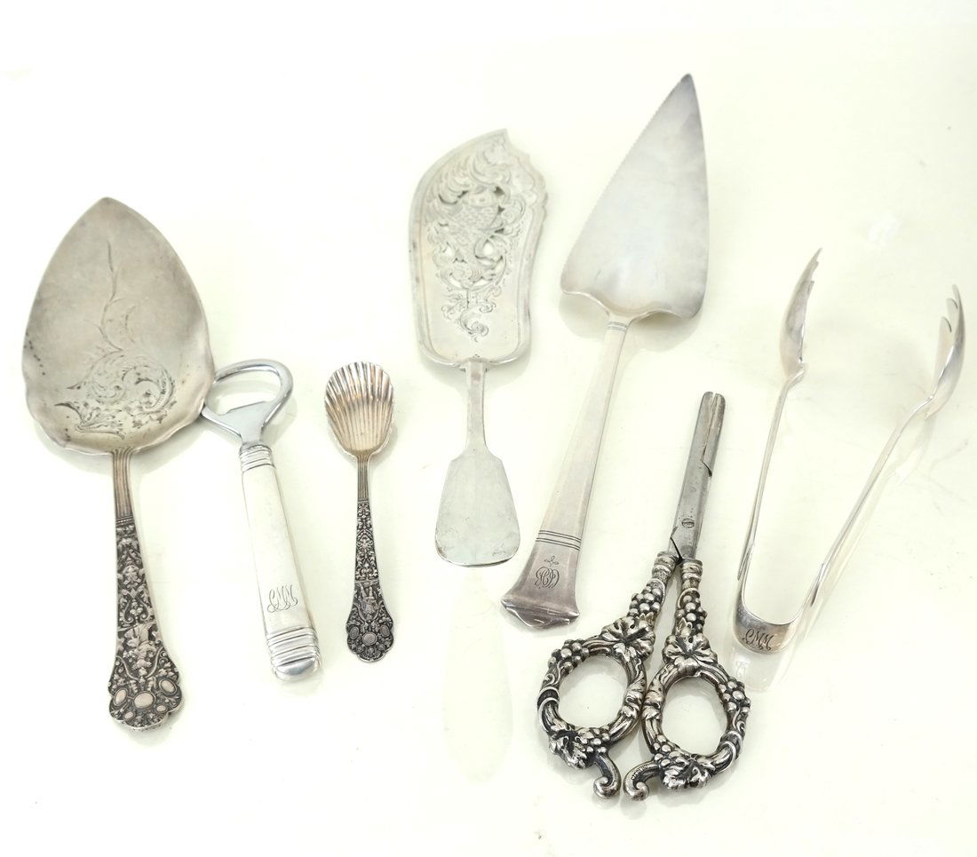 Seven Silver Various Serving Utensils (1 of 7)