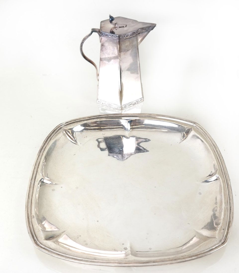 American Sterling Dish & Plated Pitcher (1 of 7)