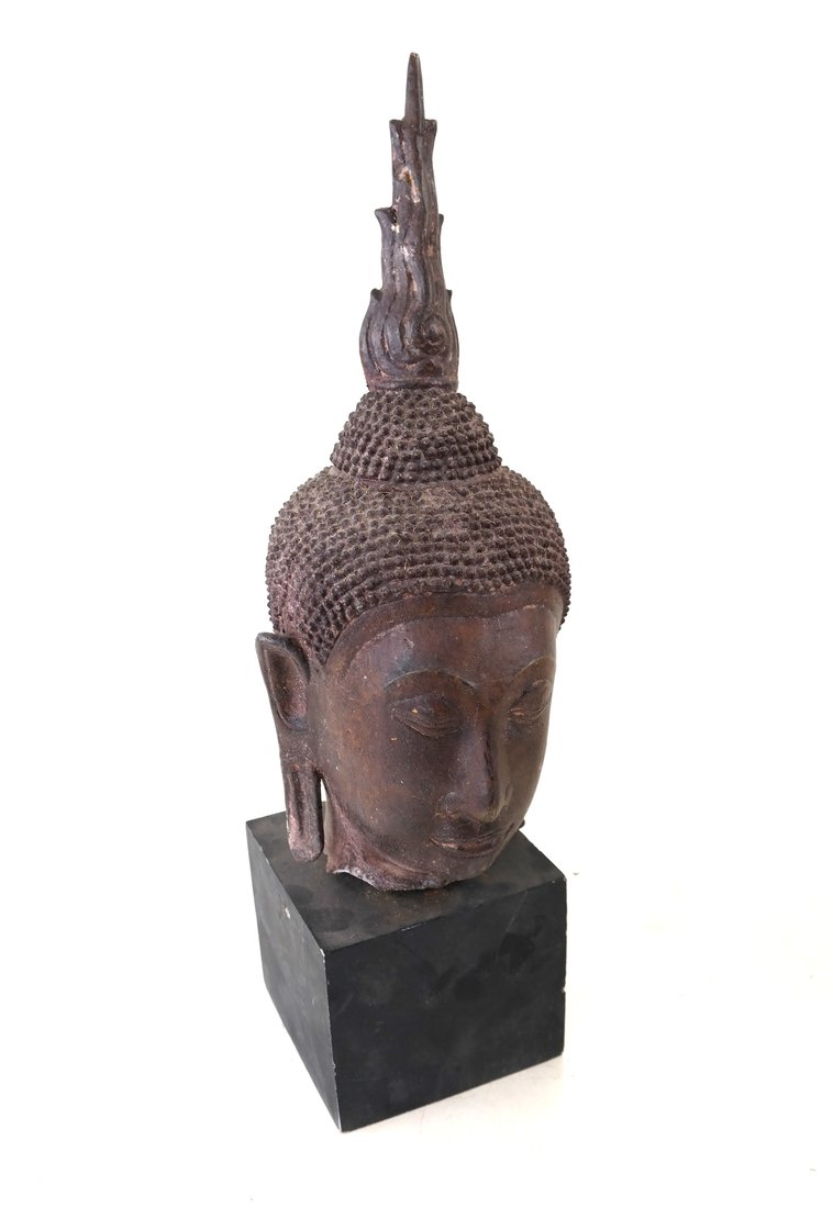 Southeast Asian Bronze Buddha Head (1 of 7)