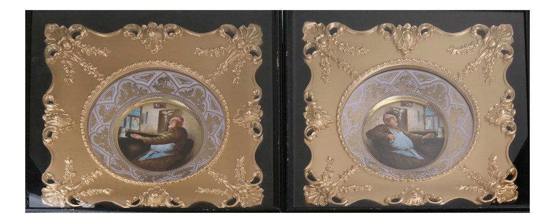 2 Vienna Style Porcelain Framed Plates (1 of 5)