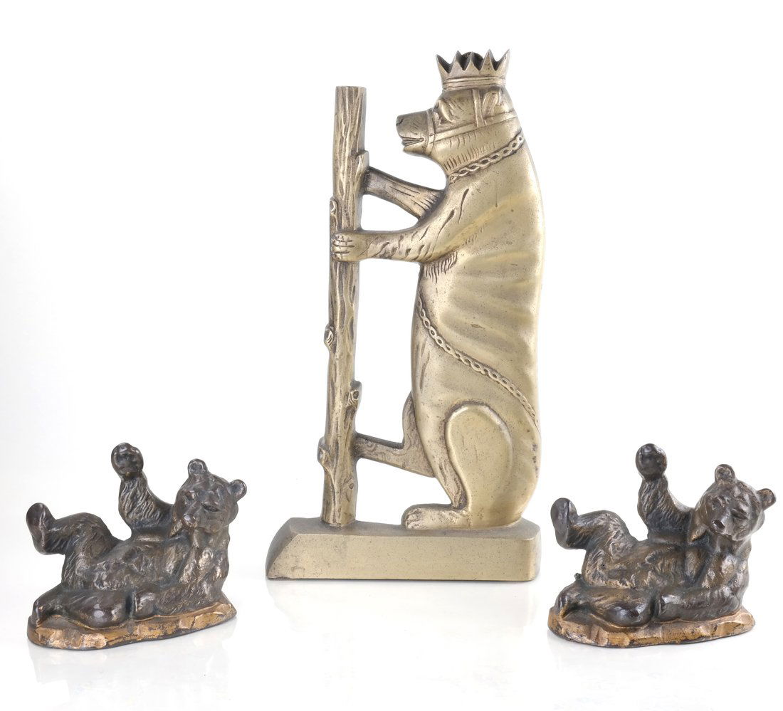 Three Cast Metal Bear Figures (1 of 10)