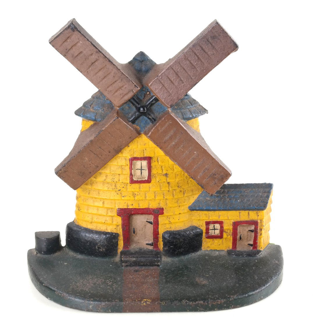 Painted Cast Iron Windmill Doorstop (1 of 6)