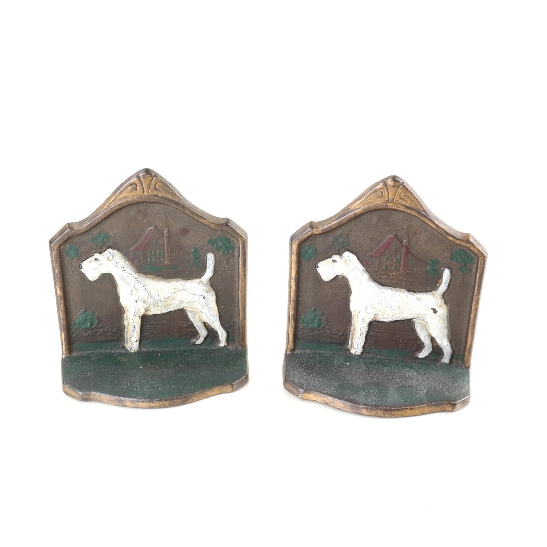 Two Painted Cast Iron Bookends (1 of 10)