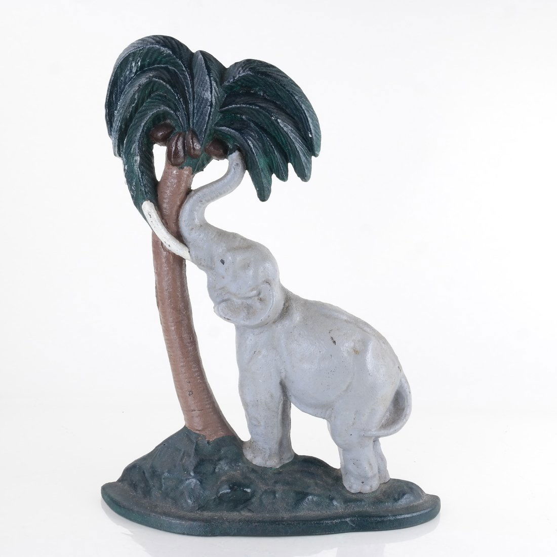 Painted Cast Iron Elephant Doorstop (1 of 7)