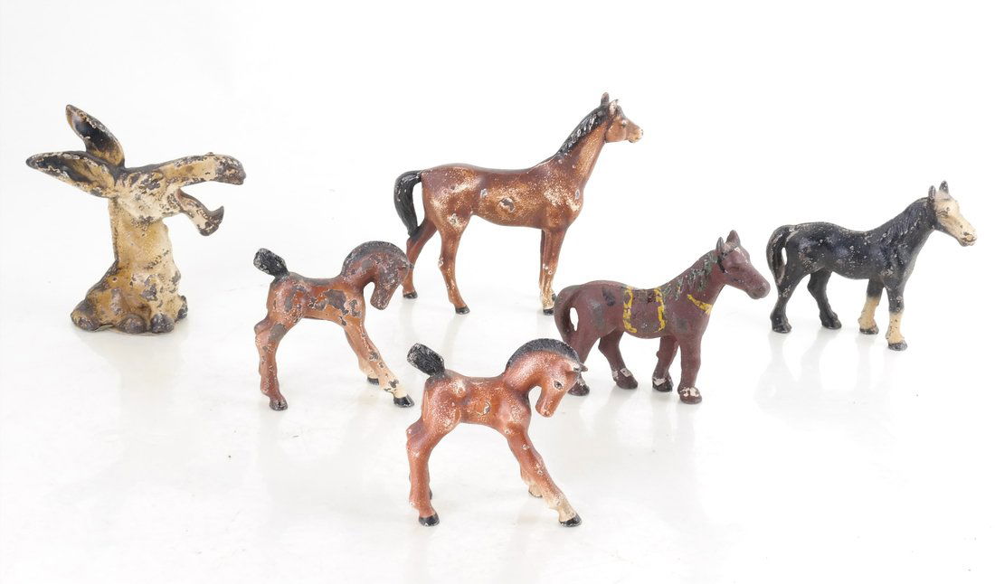 Six Painted Cast Iron Animal Party Favors (1 of 10)