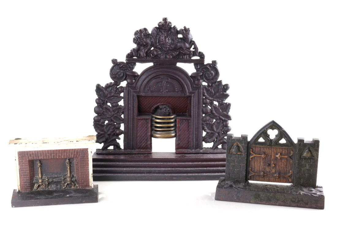 Three Cast Metal Architectural Bookends/ (1 of 9)