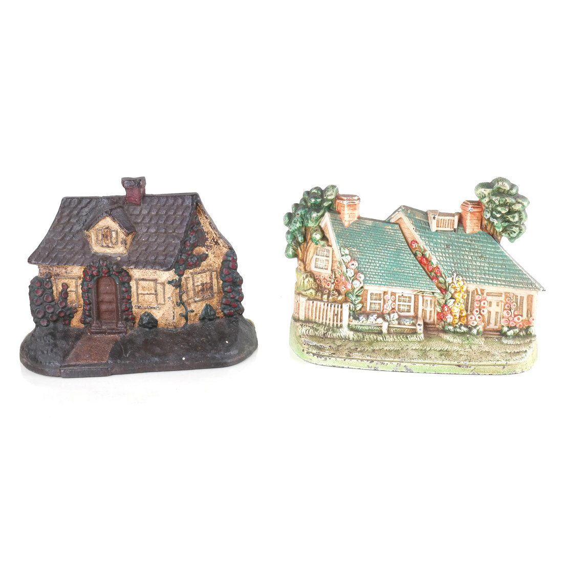 Two Painted Cast Iron Cottage Doorstops (1 of 9)