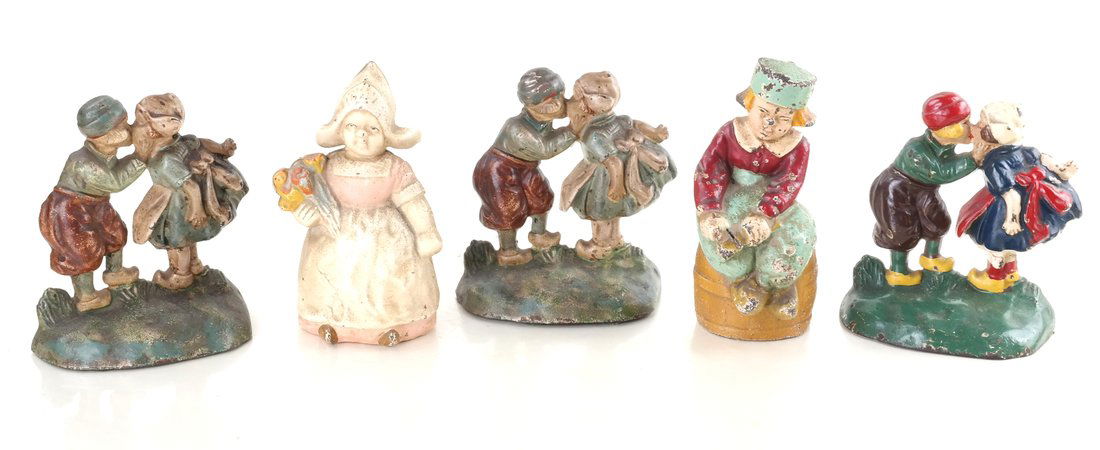Five Painted Cast Iron Dutch Children (1 of 10)