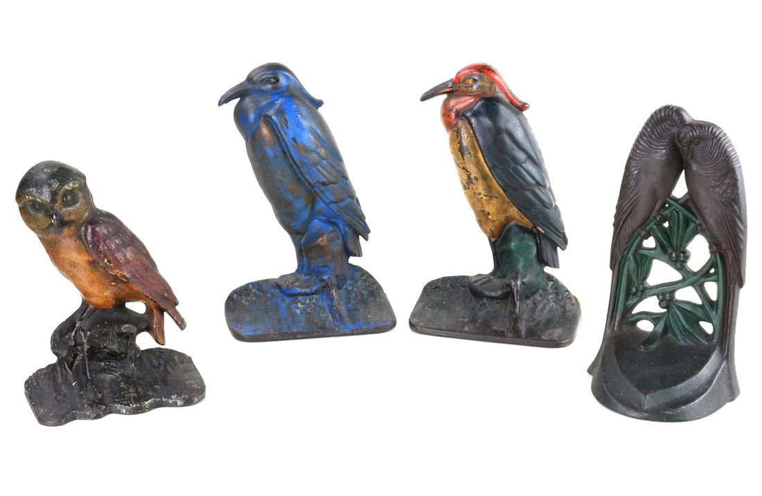 Four Cast Iron Bird Bookends (1 of 10)
